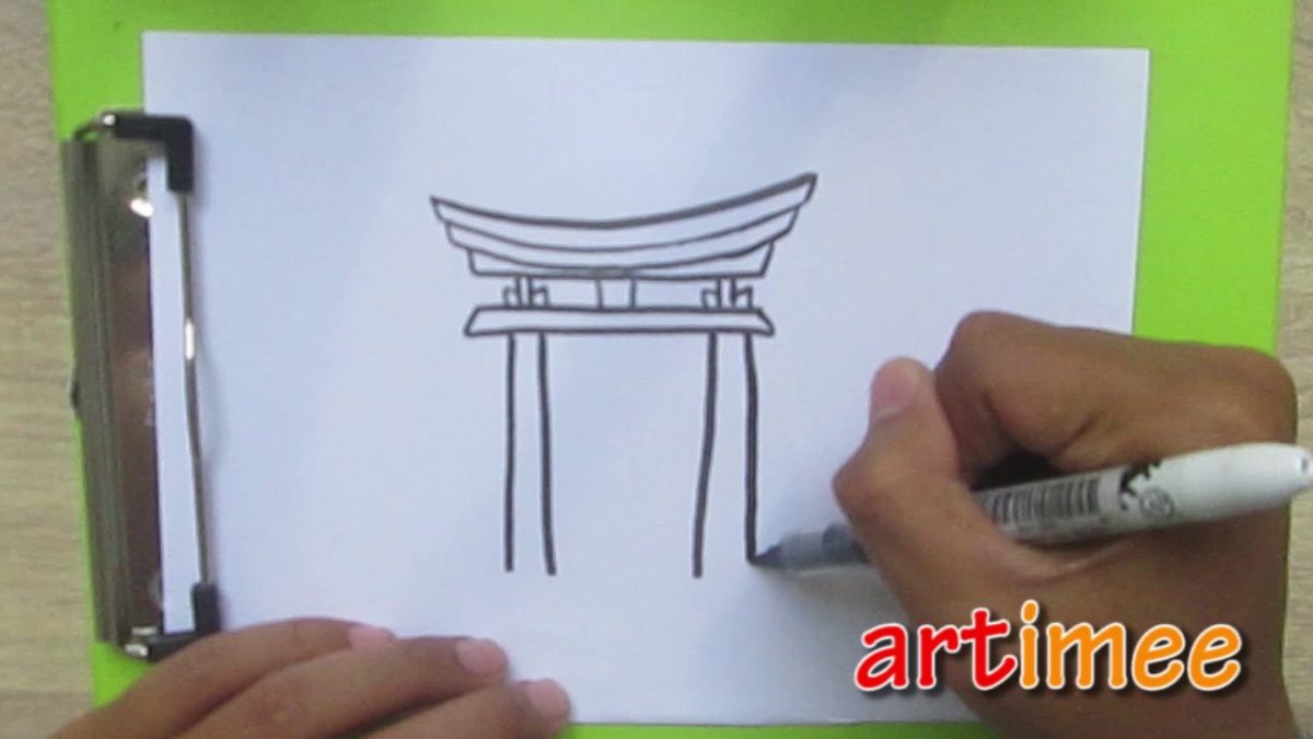 Японские ворота рисунок