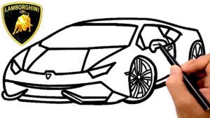 Как нарисовать ламборджини (Lamborghini Murcielago) поэтапно