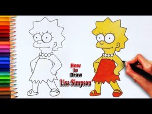 Как нарисовать Мегги из Симпсонов. Рисуем красивую картинку цветными карандашами