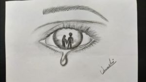 Как нарисовать плачущий глаз