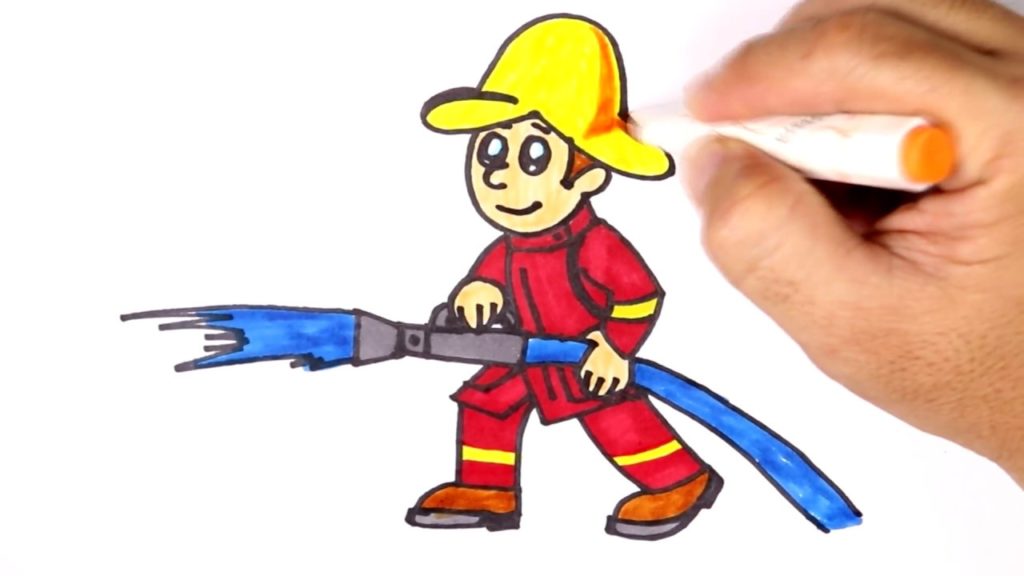 Рисунок ко дню пожарника в детский сад