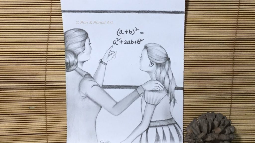 Как нарисовать свою учительницу