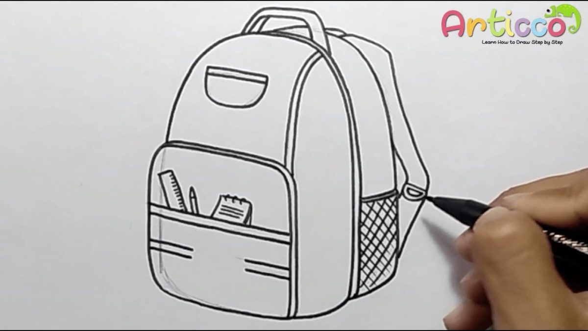 Как нарисовать человека с рюкзаком