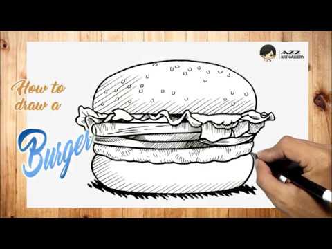 Как нарисовать бургер легко и просто