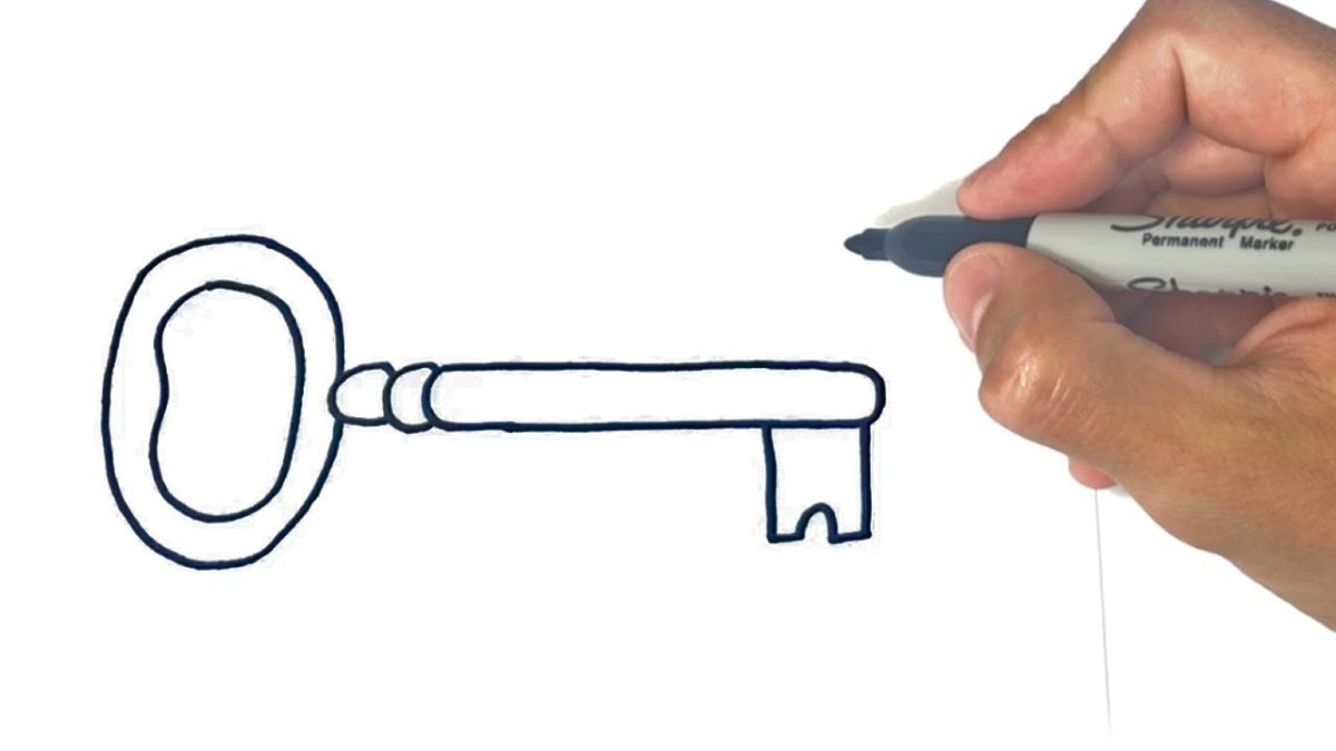 Как нарисовать скрипичный ключ в стиле тату на бумаге поэтапно