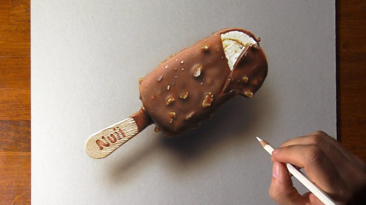 Рисунок карандашом для срисовки мороженое