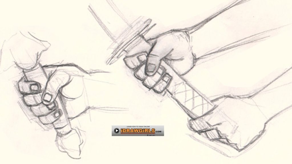 Как нарисовать руку держащую что то