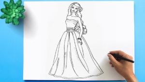 Как быстро нарисовать Барби — рисуем портрет простым карандашом за три минуты