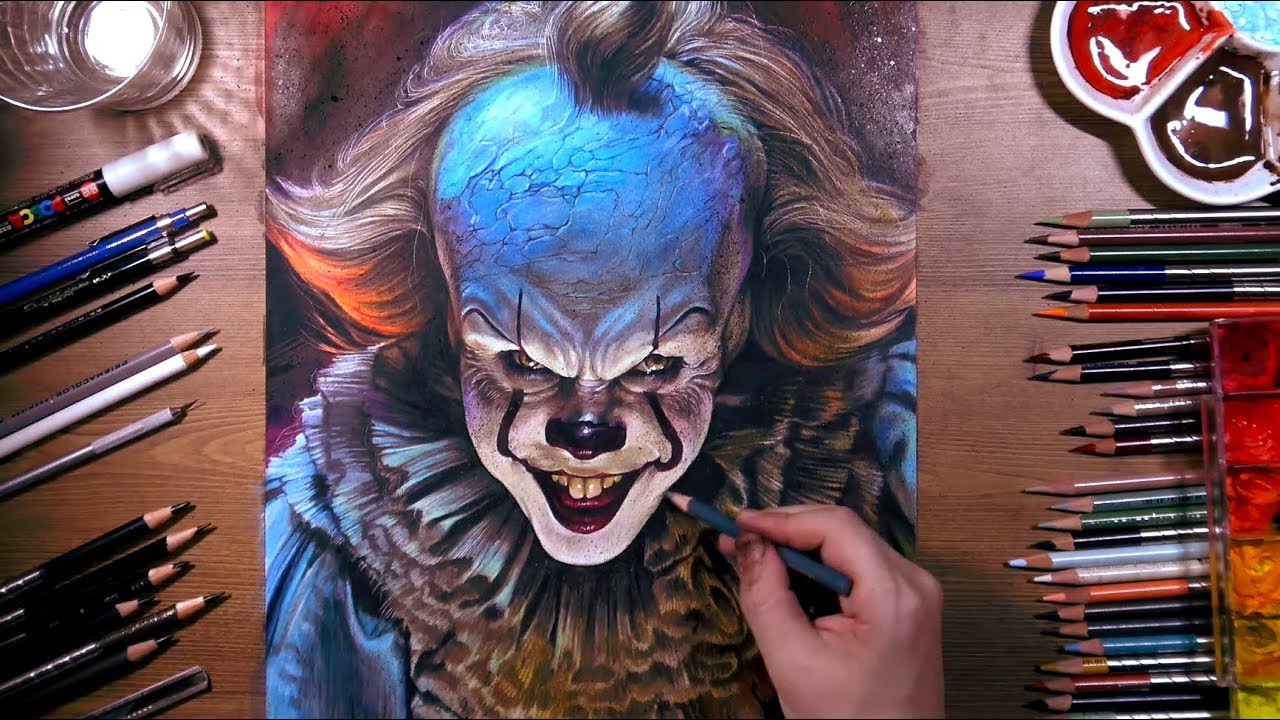 Как нарисовать клоуна пастелью