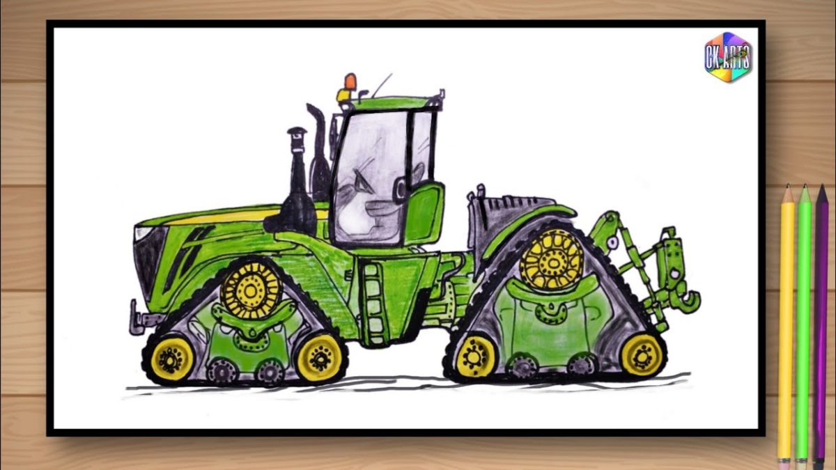 Как нарисовать трактор карандашом