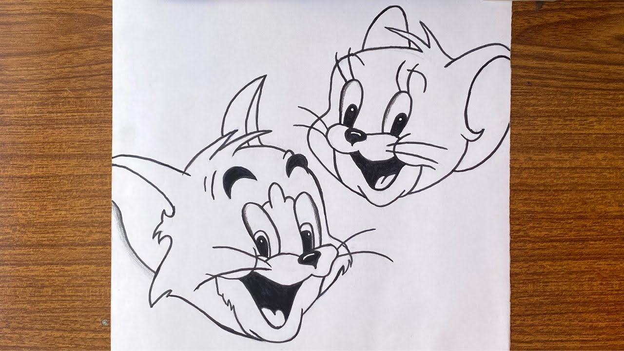 Рисовать том 2. Том рисунок. Том и Джерри нарисовать. Том и Джерри карандашом. Том и Джерри рисунок карандашом.