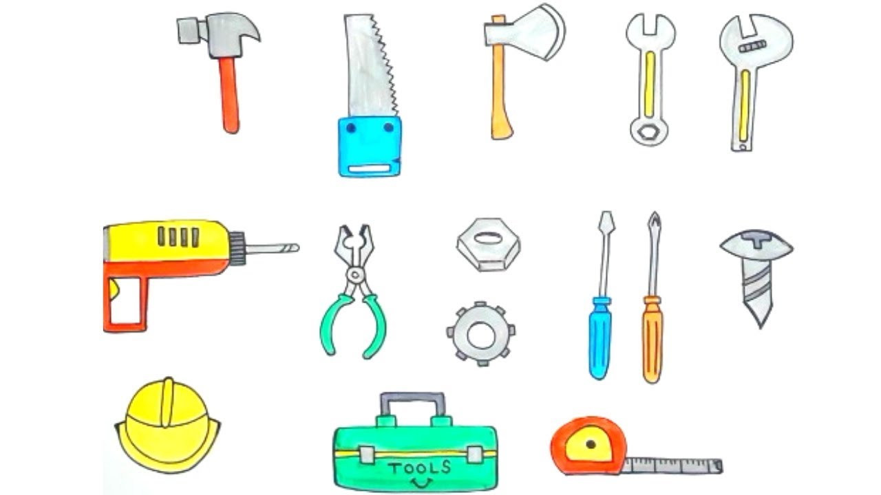 Drawing tool. Строительные инструменты. Инструменты для дошкольников. Рисование строительные инструменты. Инструменты строителя.
